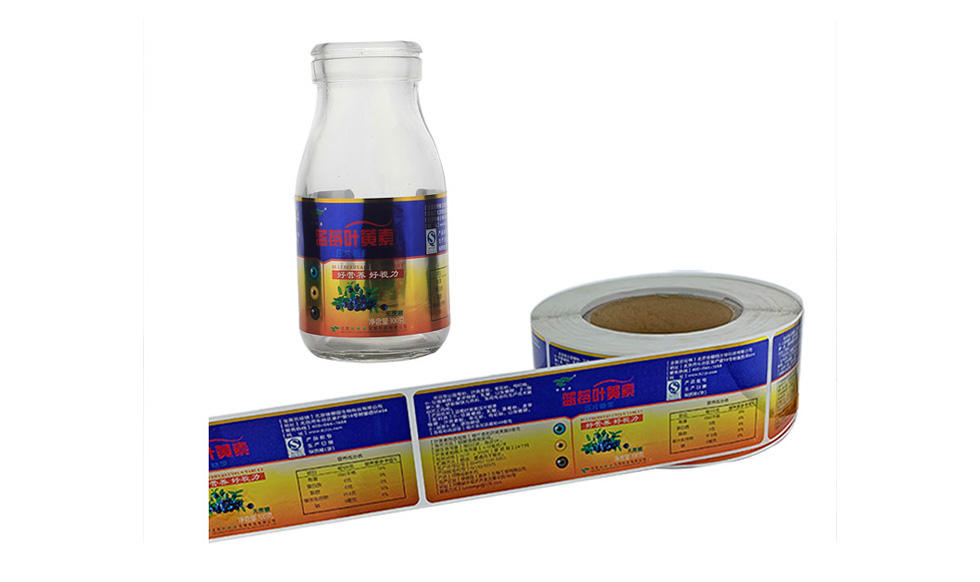 Aangepast stickerlabel voor verpakking van melkflessen en zuivelproducten